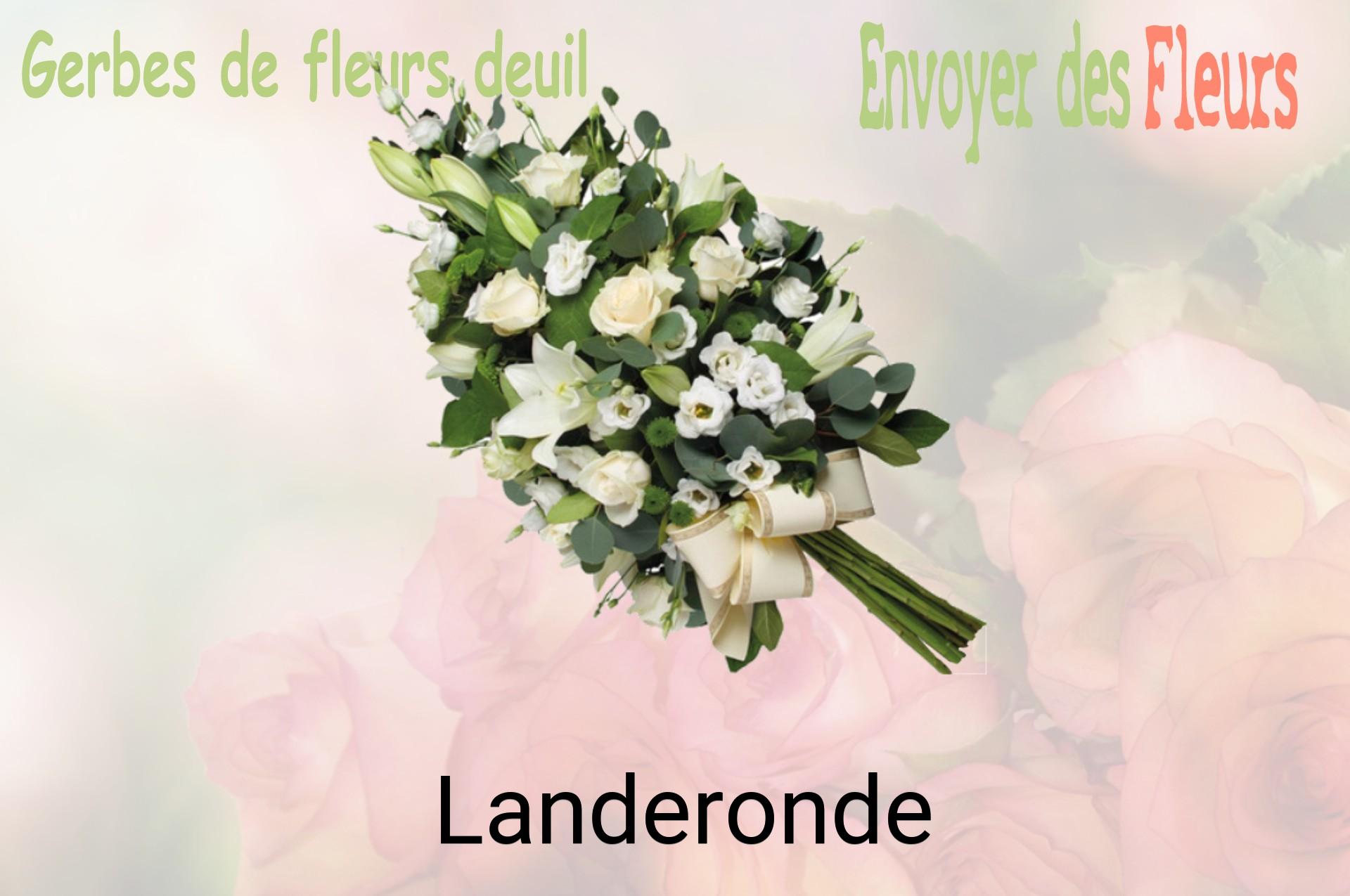 Gerbe de fleurs de deuil livrée à Landeronde